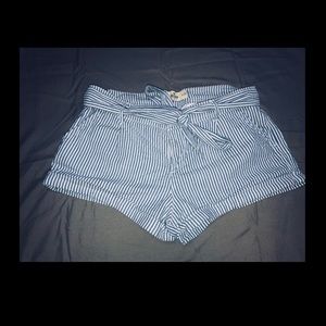 Striped Paperbag Hollister Shorts